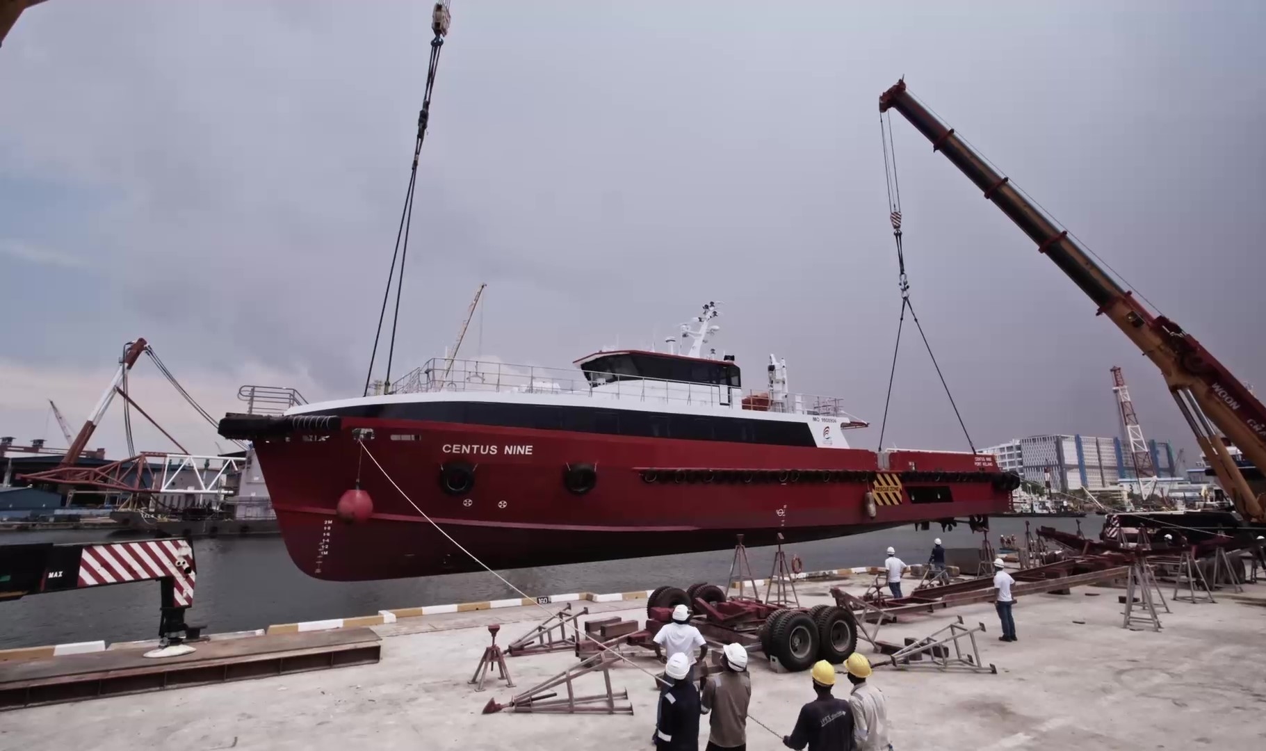Launch of 42m Gen 3 Fast Crew Boat – Centus 9